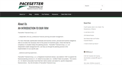 Desktop Screenshot of pacesetterfinancial.com